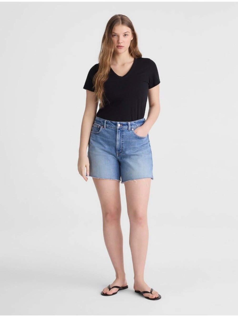 NWT Madewell The Curvy Perfect Mid-Length Jean Short in Midvale Wash - Size: 25